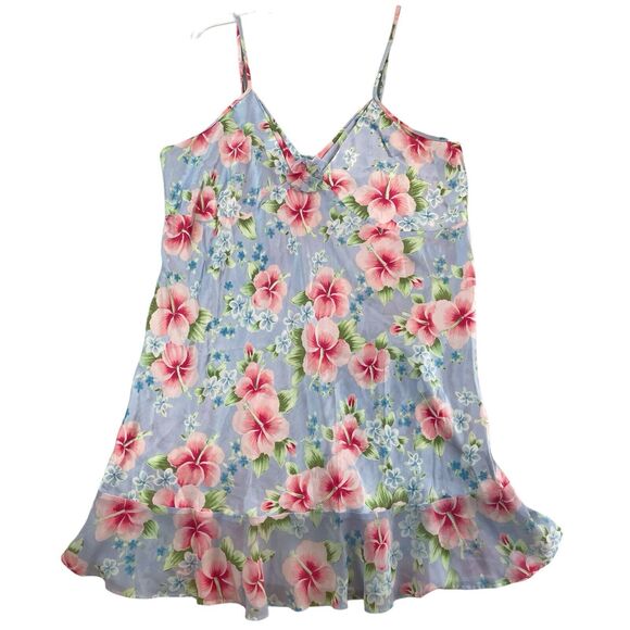 VTG Cabernet Satin Wrap Robe W/ Chemise Nightgown Sz L Floral Silky Romantic - Picture 2 of 14